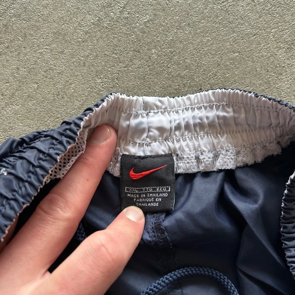 Vintage 90s Nike Swim Trunks Size XXL‎ Navy Blue Bathing Suit Swim Shorts Logo